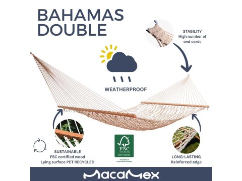 MacaMex Bahamas Διπλή Spreader Bar Ecru αδιάβροχη MacaMex Bahamas Διπλή Spreader Bar Ecru αδιάβροχη